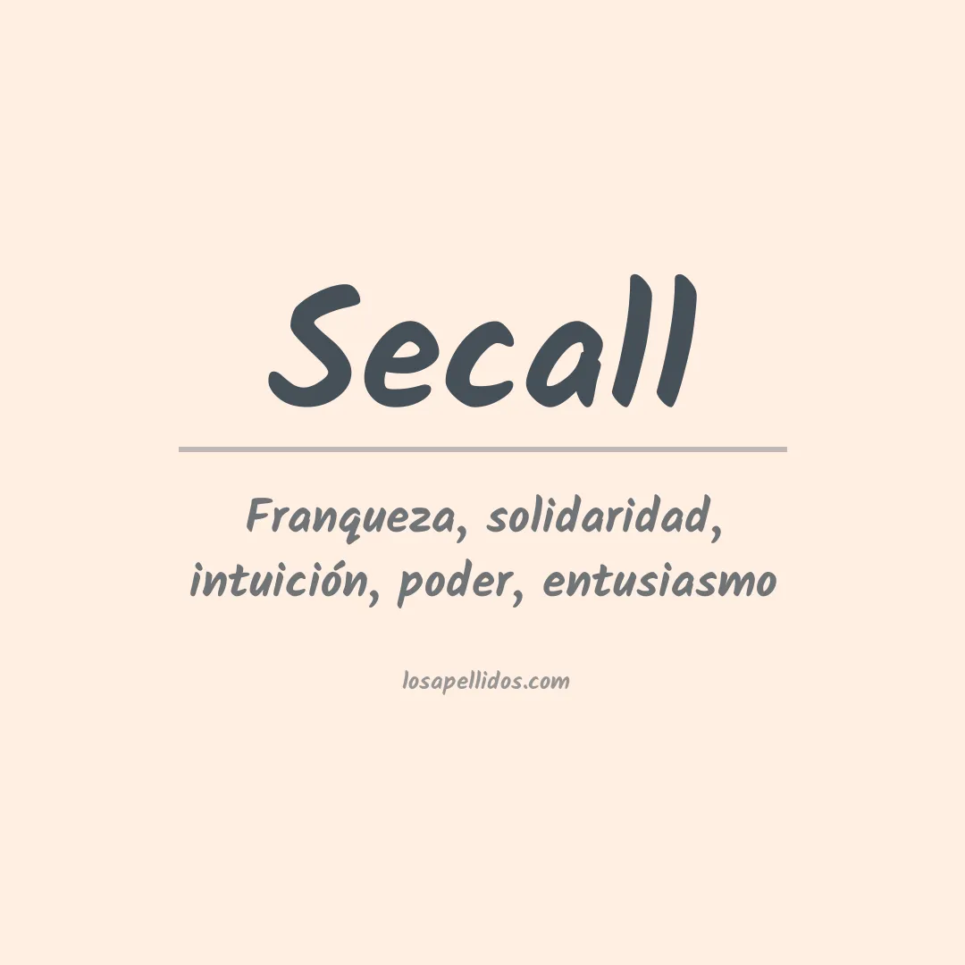 Apellido Secall