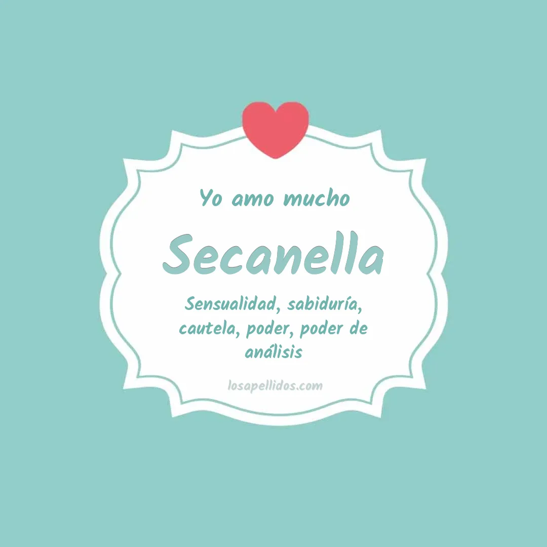 Yo amo mucho Secanella