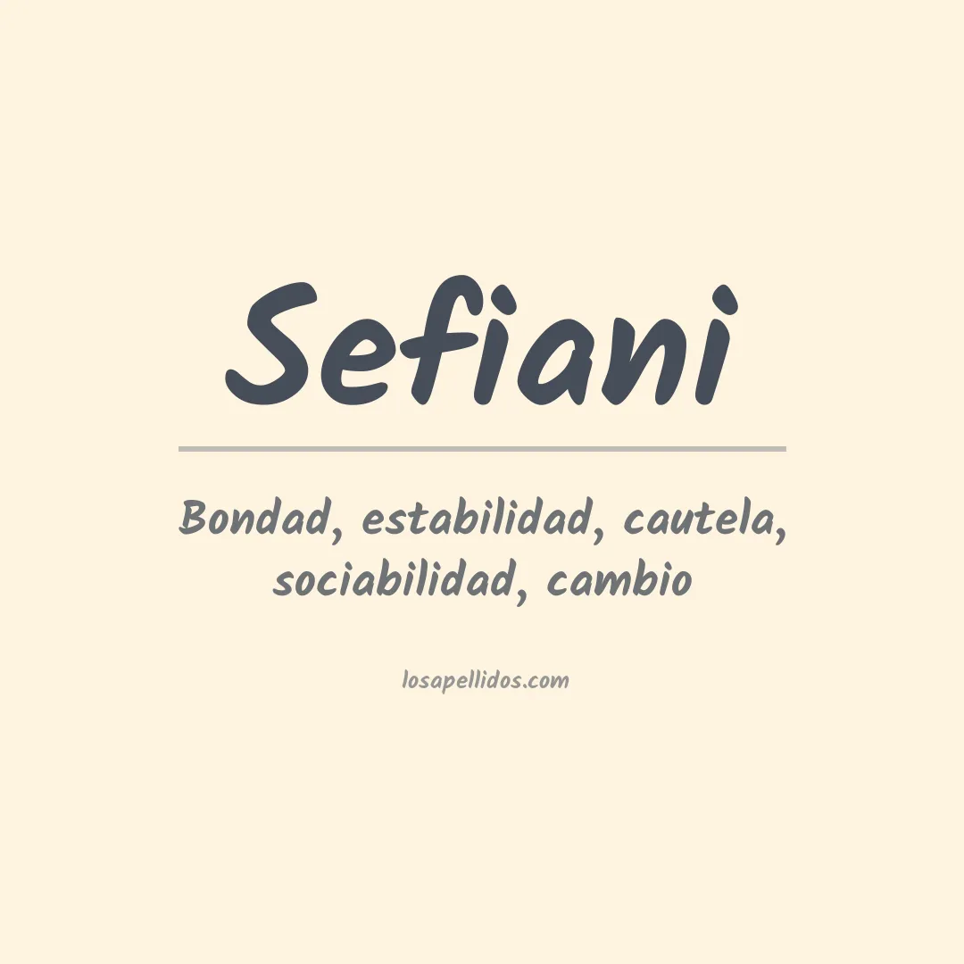 Apellido Sefiani