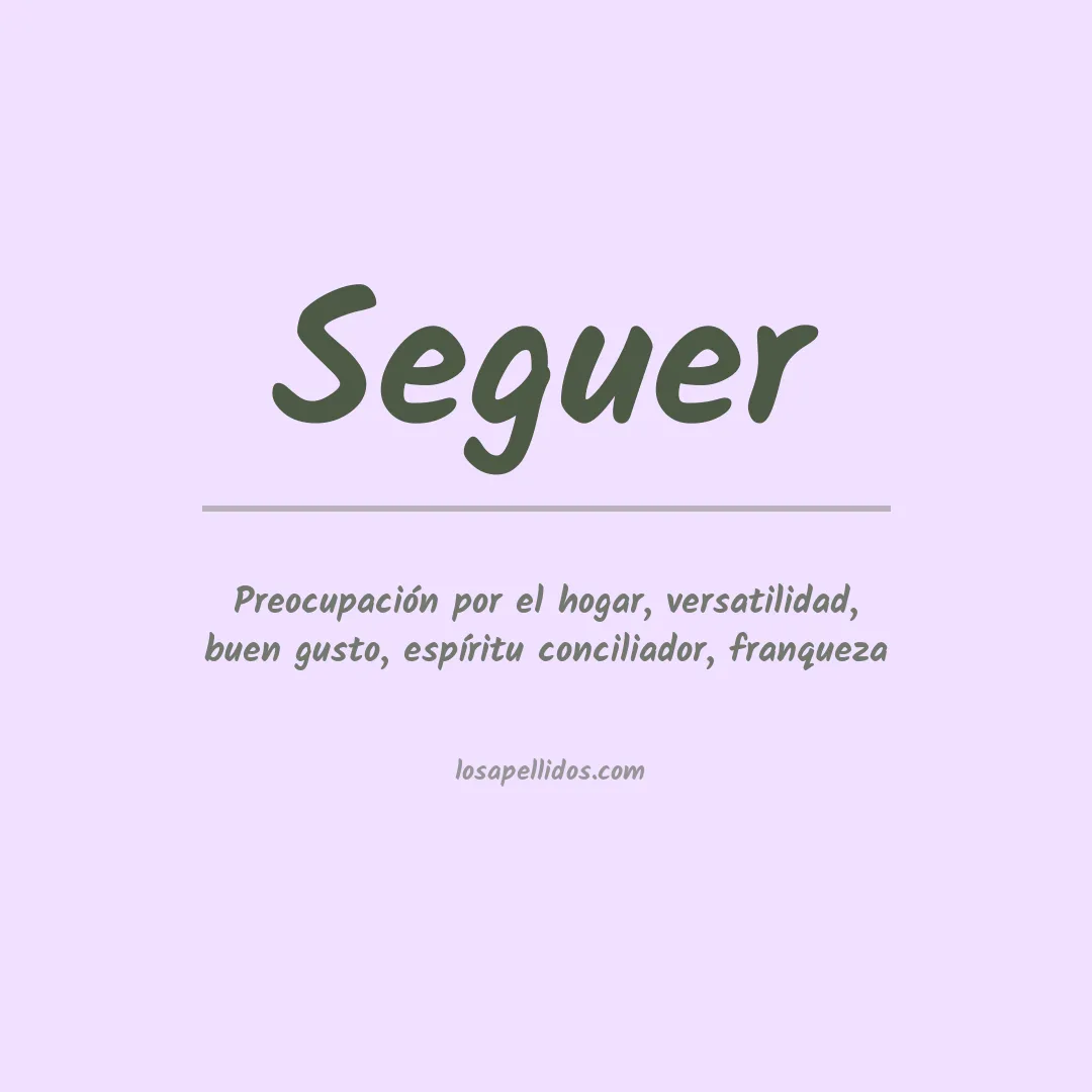 Apellido Seguer