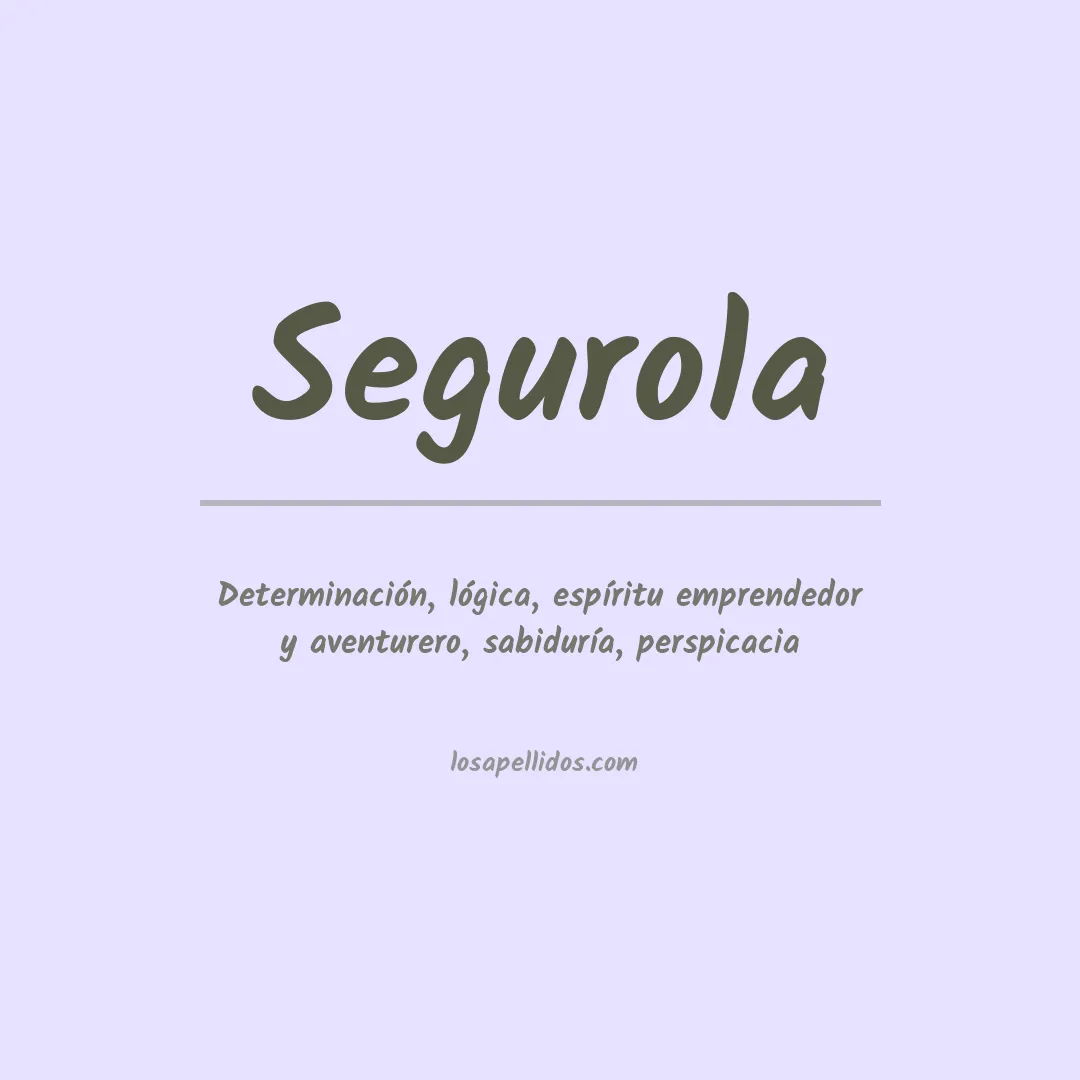 Apellido Segurola