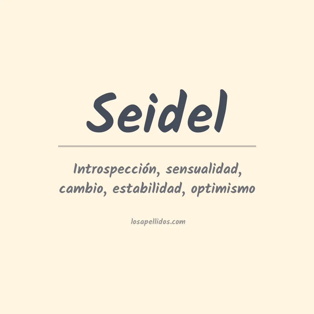 Apellido Seidel