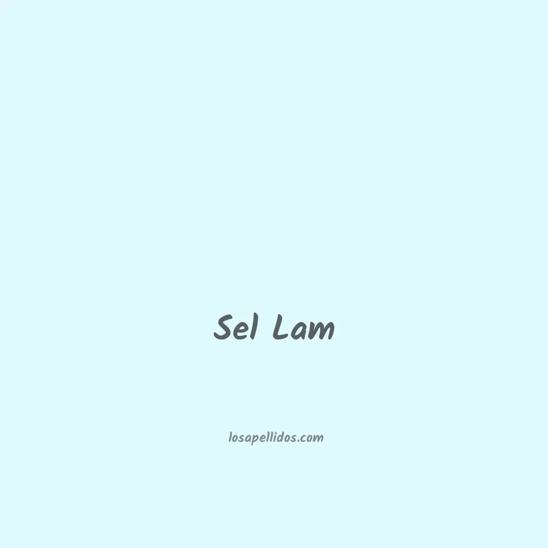 Sel lam en chino