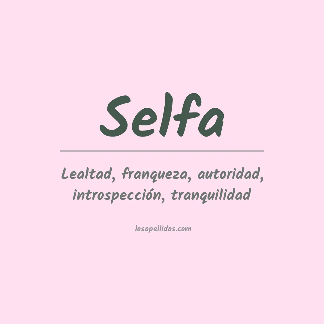 Apellido Selfa