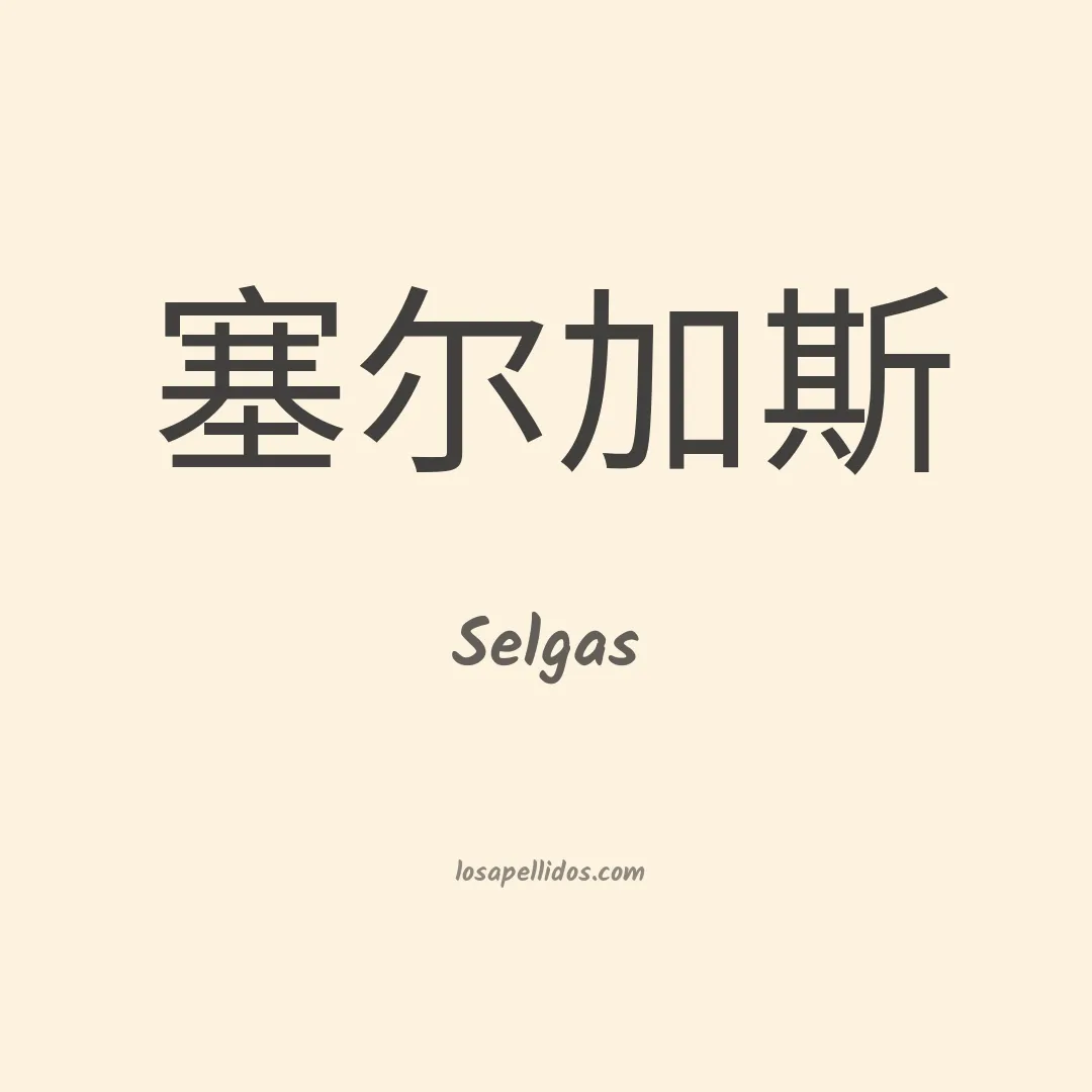 Selgas en chino