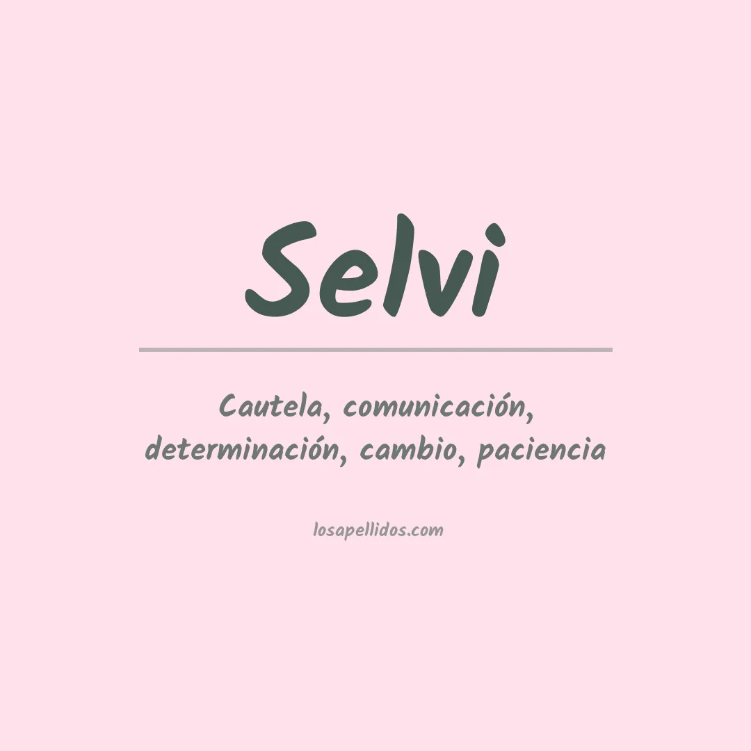 Apellido Selvi