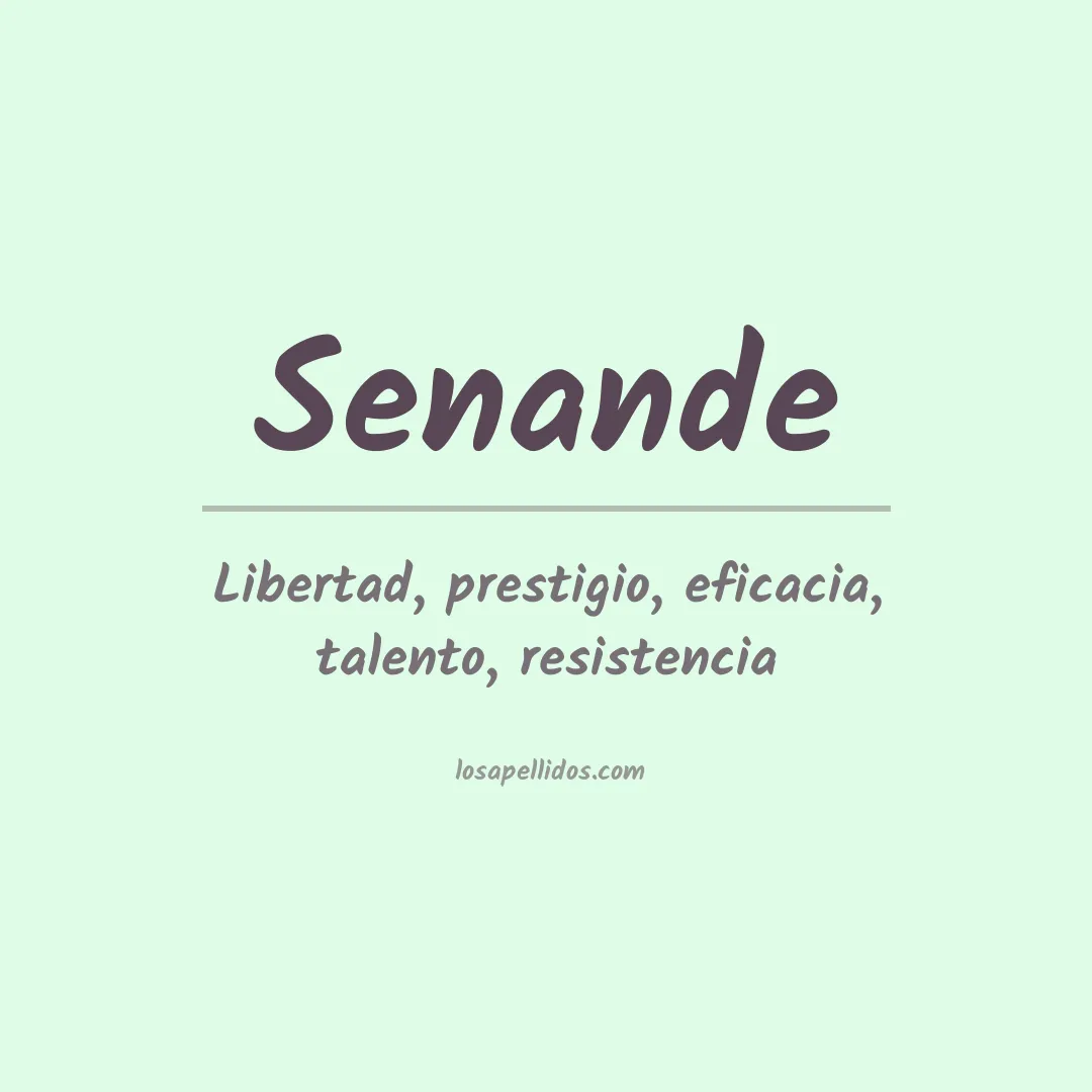 Apellido Senande