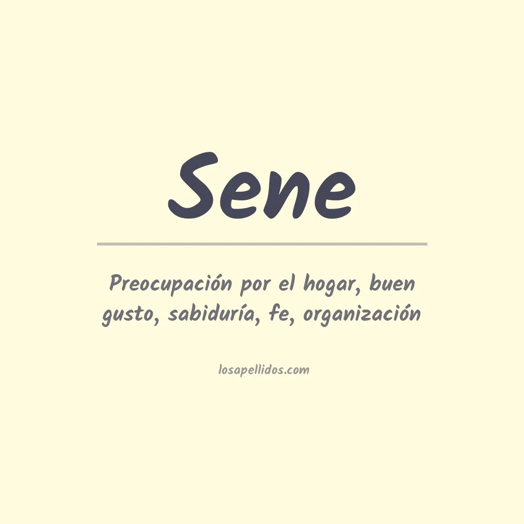 Apellido Sene
