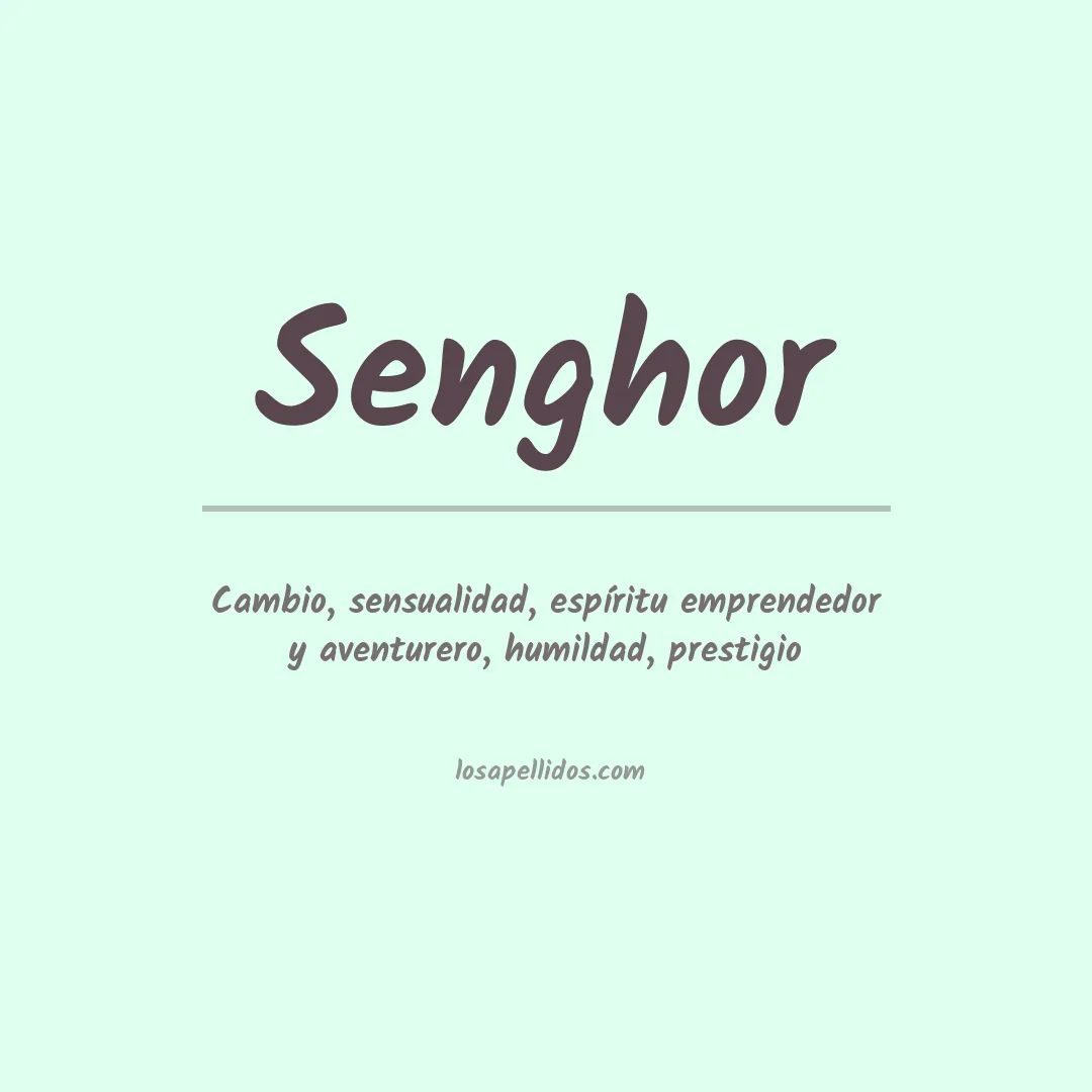 Apellido Senghor