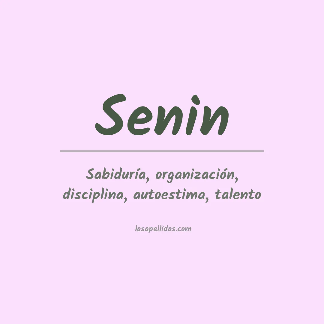 Apellido Senin