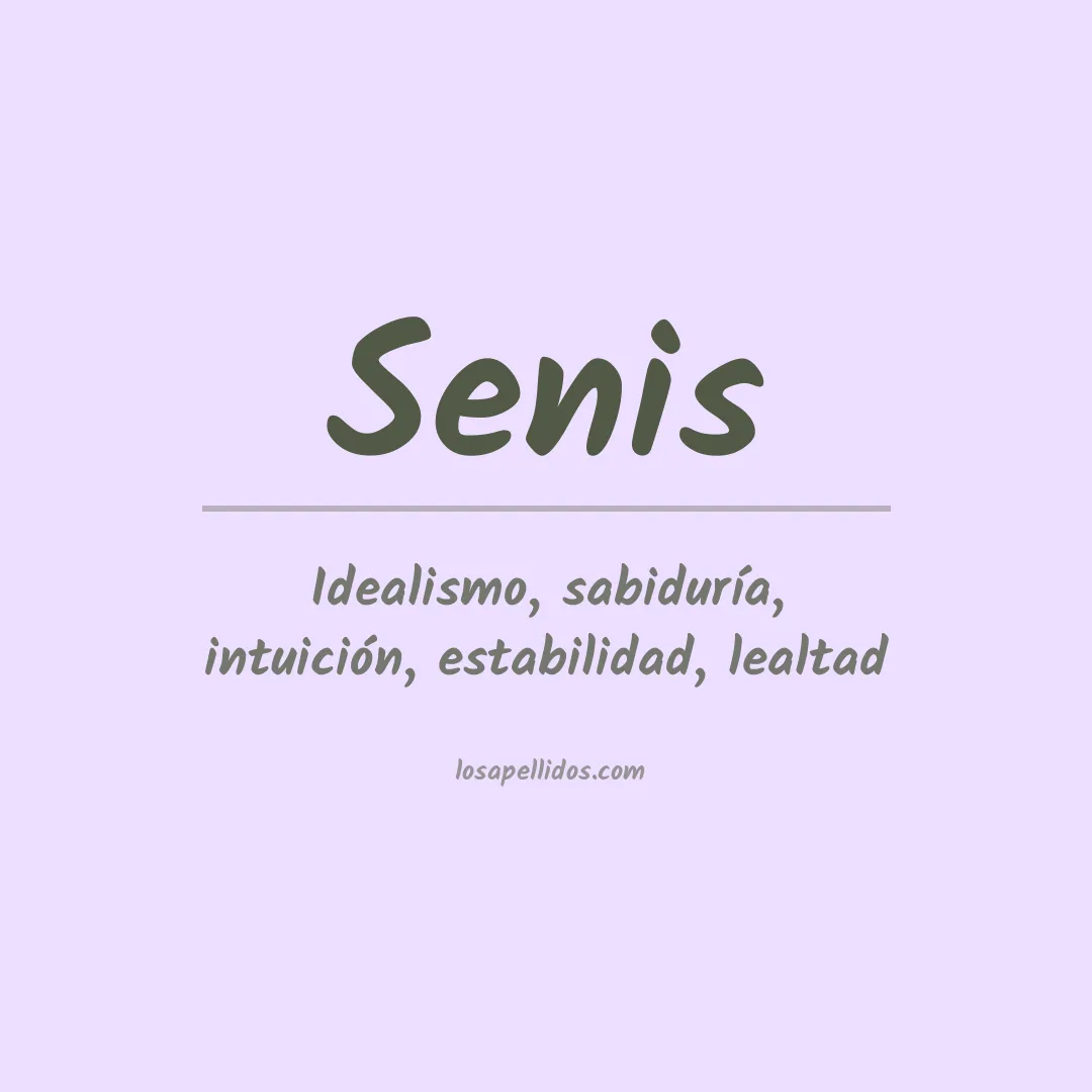 Apellido Senis