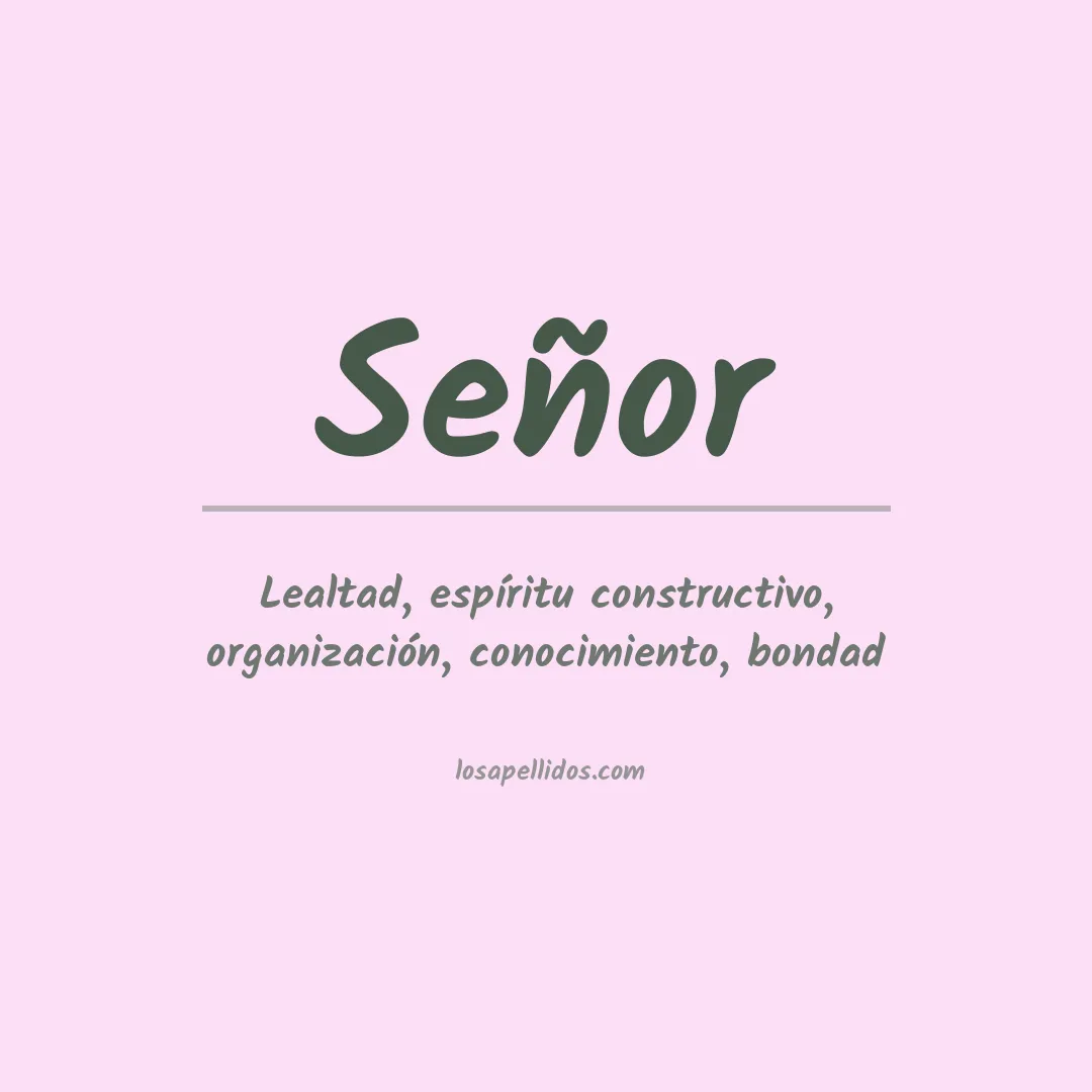Apellido Señor