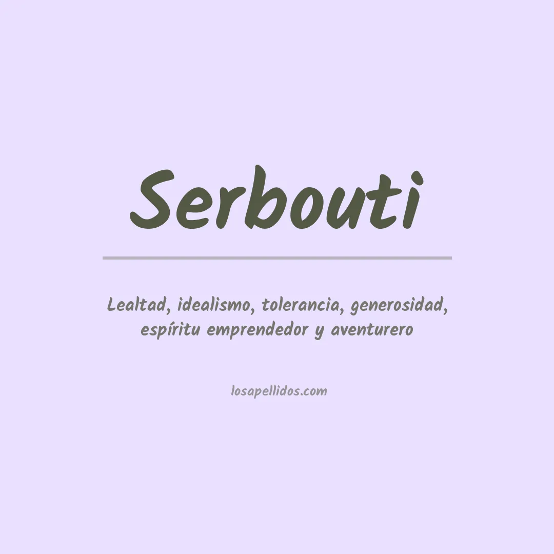 Apellido Serbouti