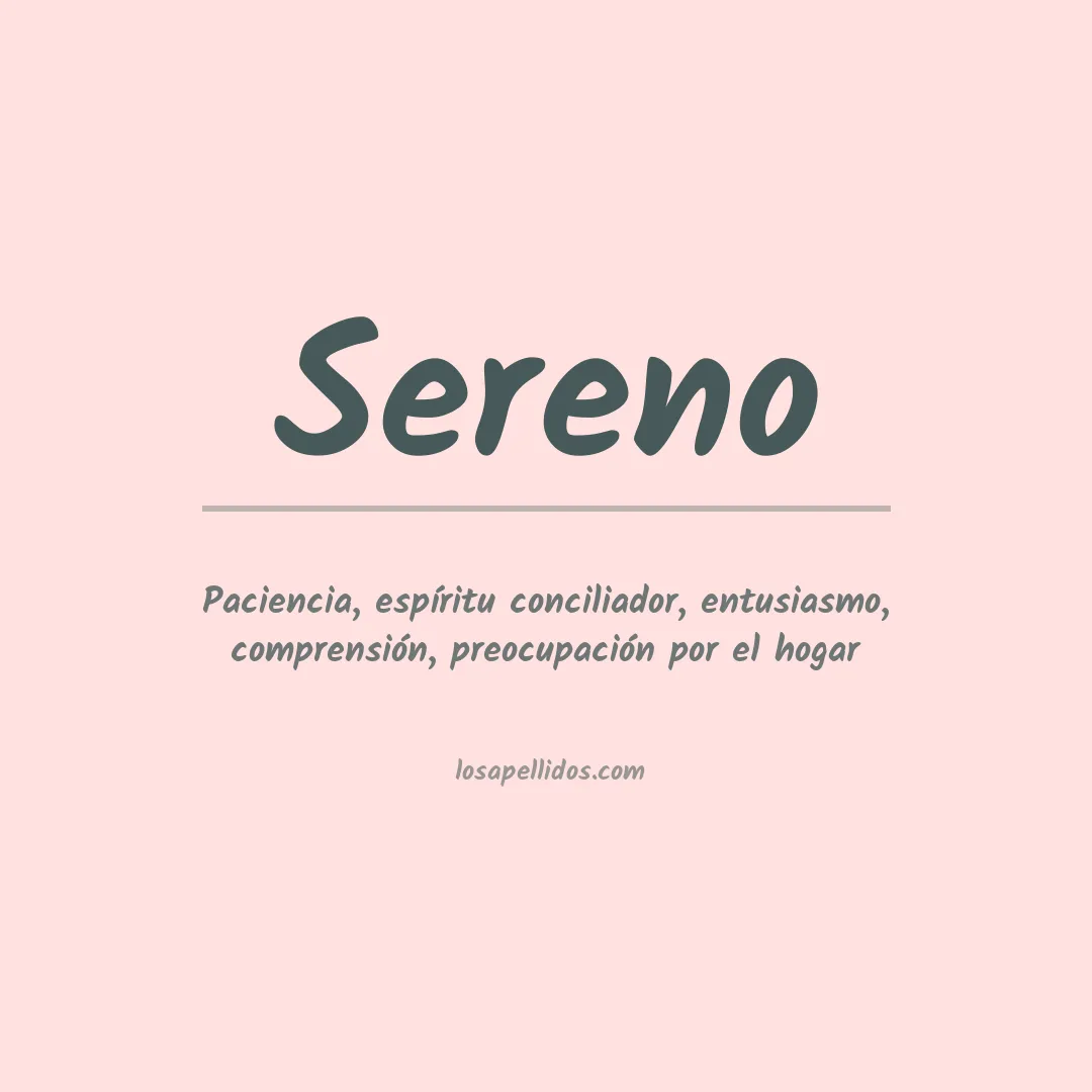 Apellido Sereno