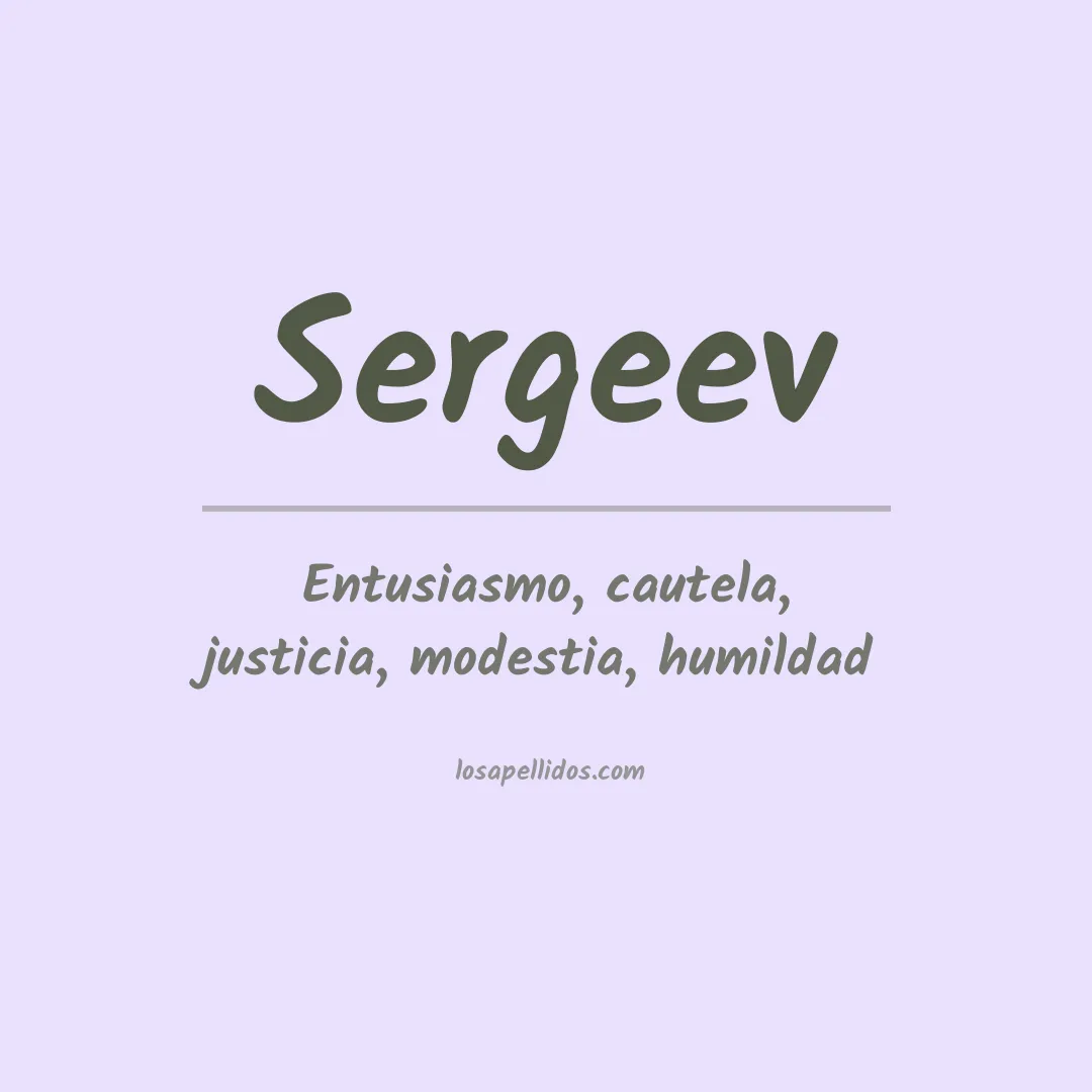 Apellido Sergeev