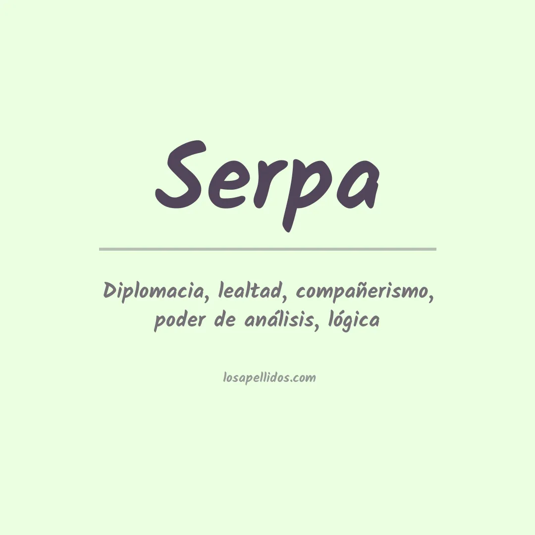 Apellido Serpa