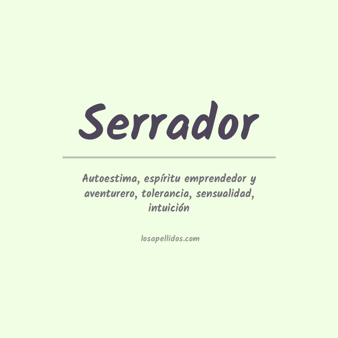 Apellido Serrador