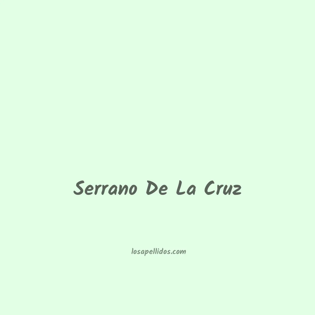 Serrano de la cruz en chino