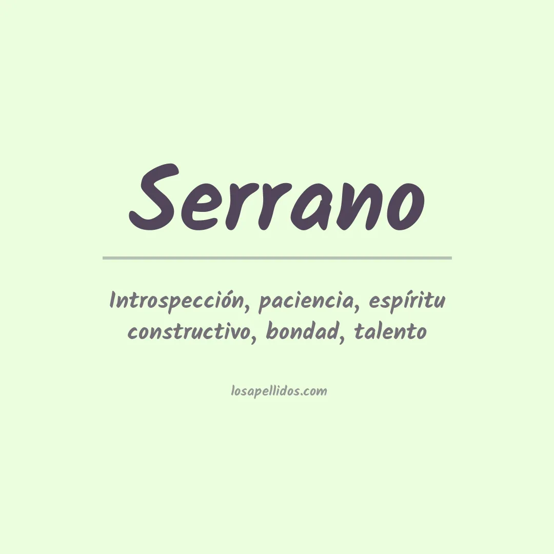 Apellido Serrano