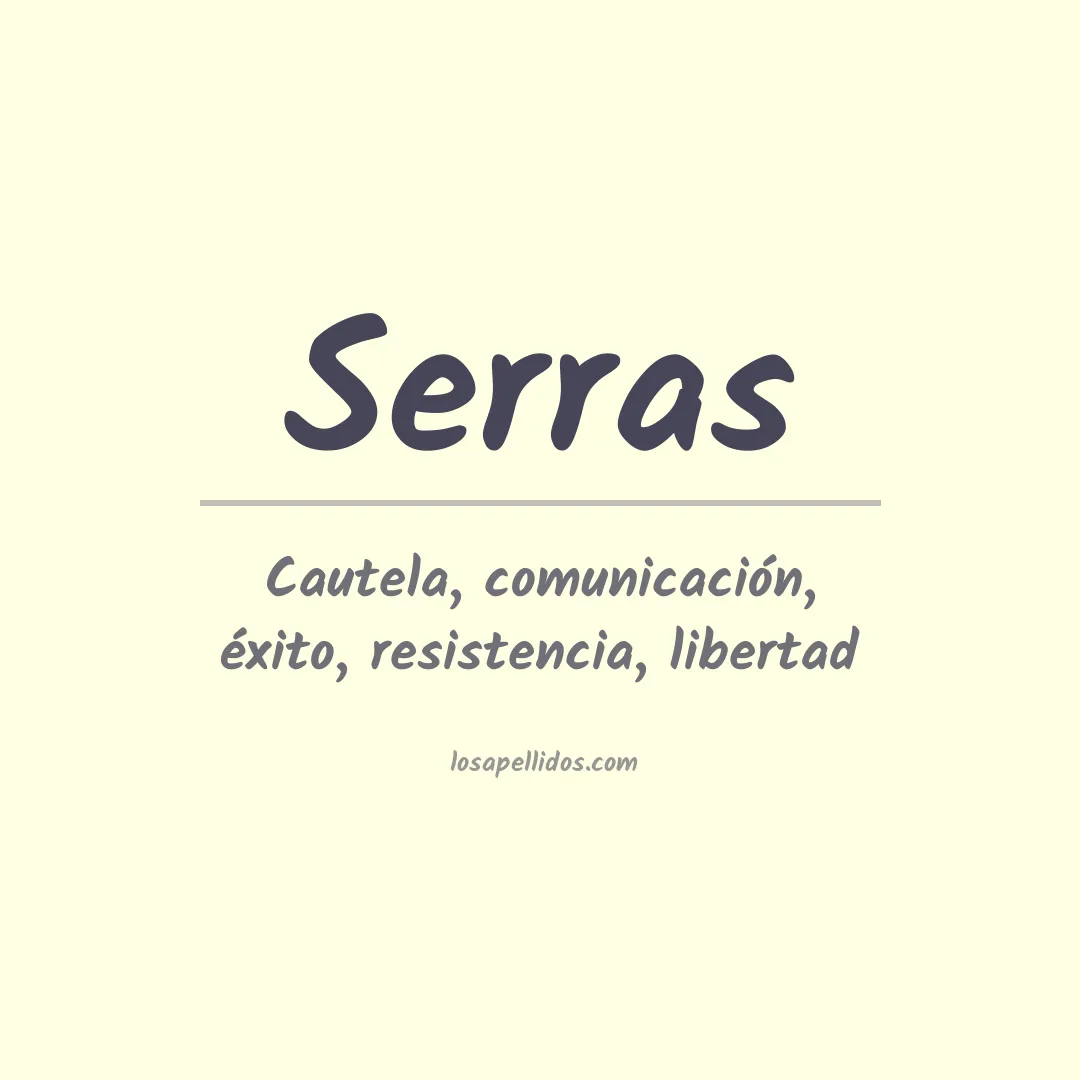 Apellido Serras