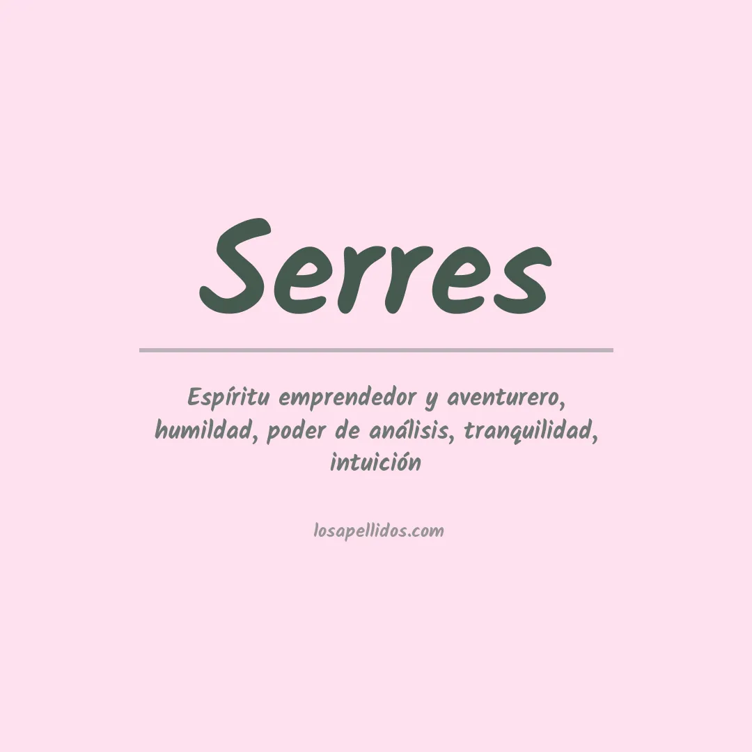 Apellido Serres