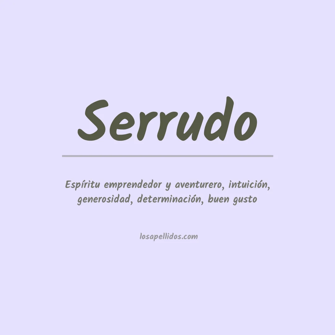 Apellido Serrudo