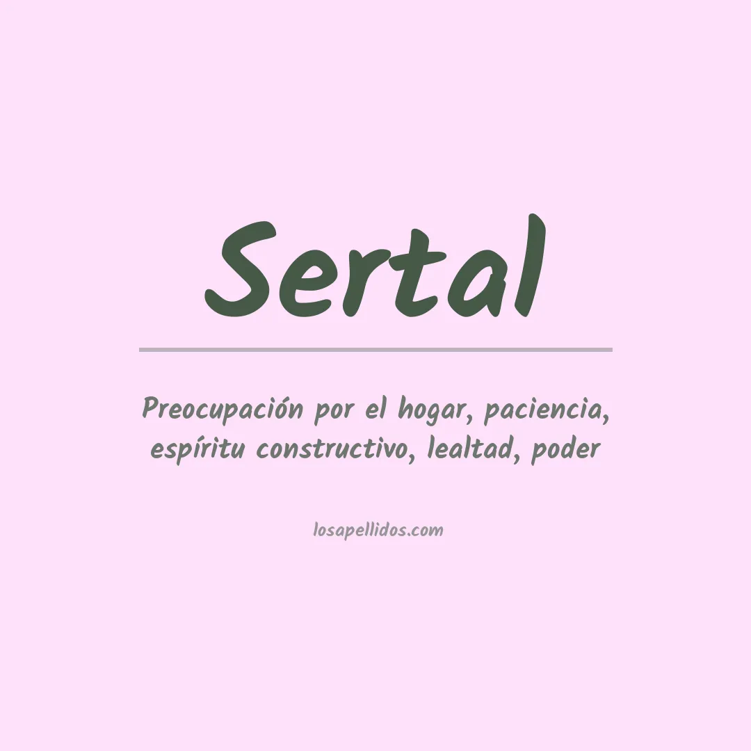 Apellido Sertal