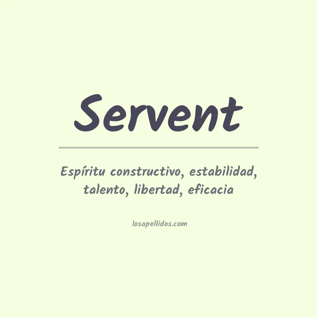 Apellido Servent