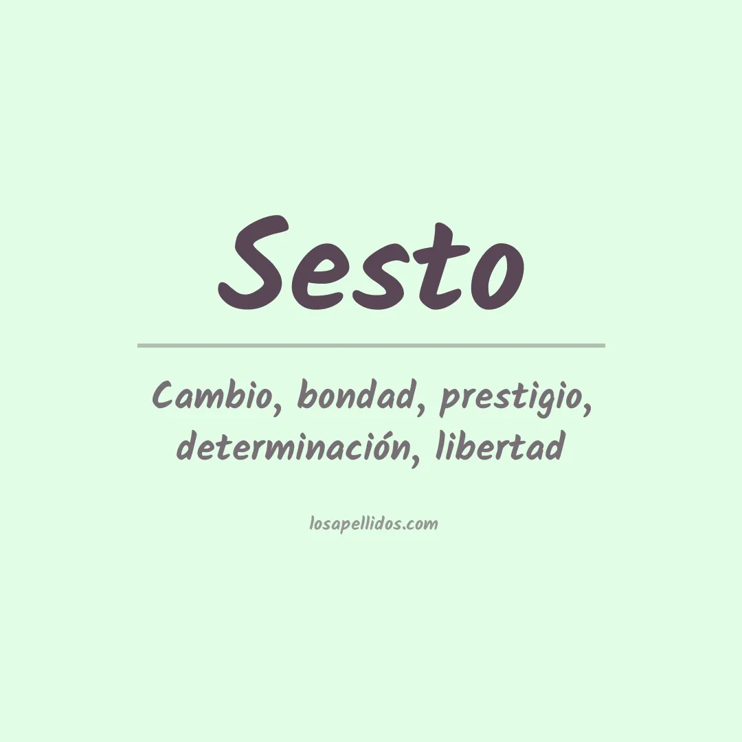 Apellido Sesto