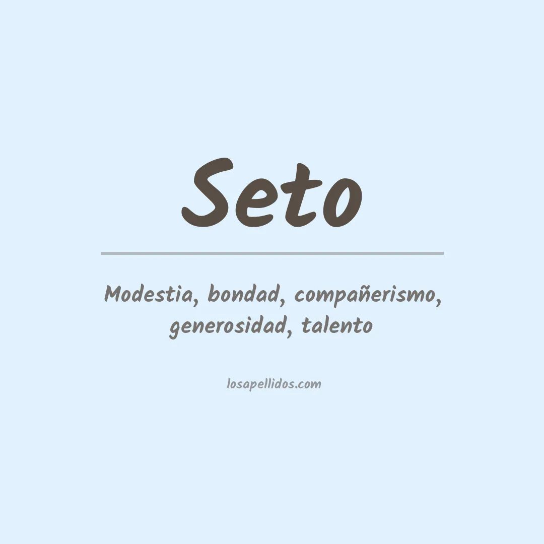 Apellido Seto