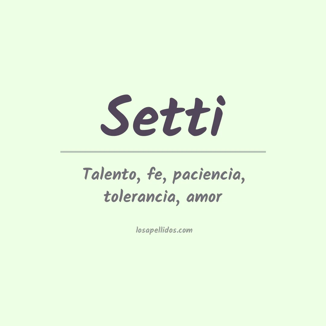 Apellido Setti
