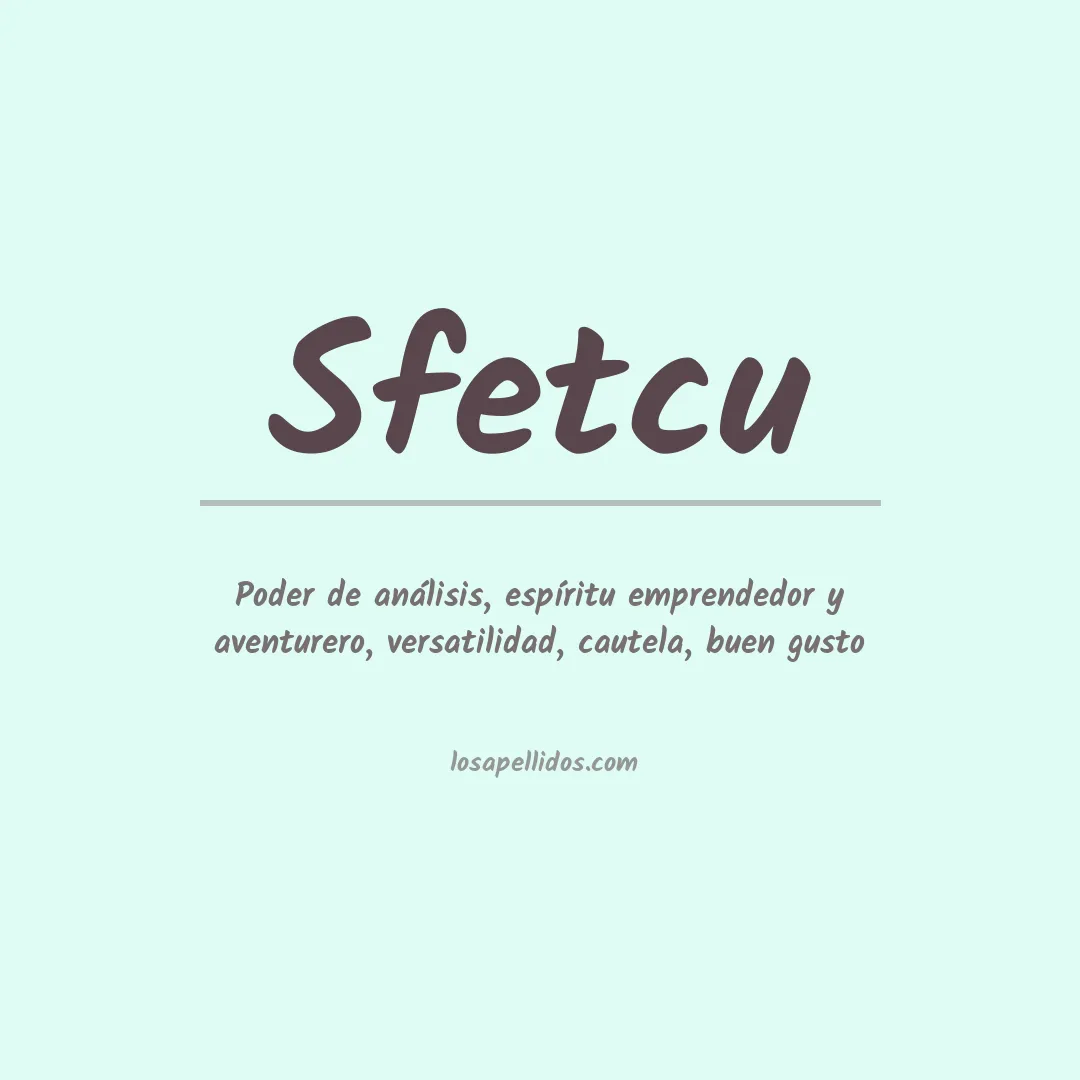 Apellido Sfetcu