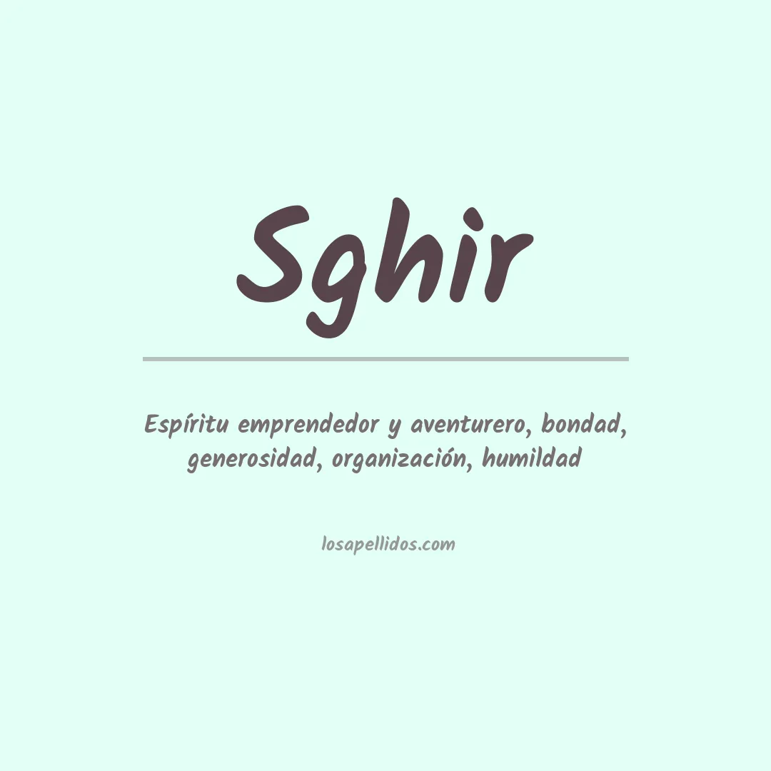 Apellido Sghir