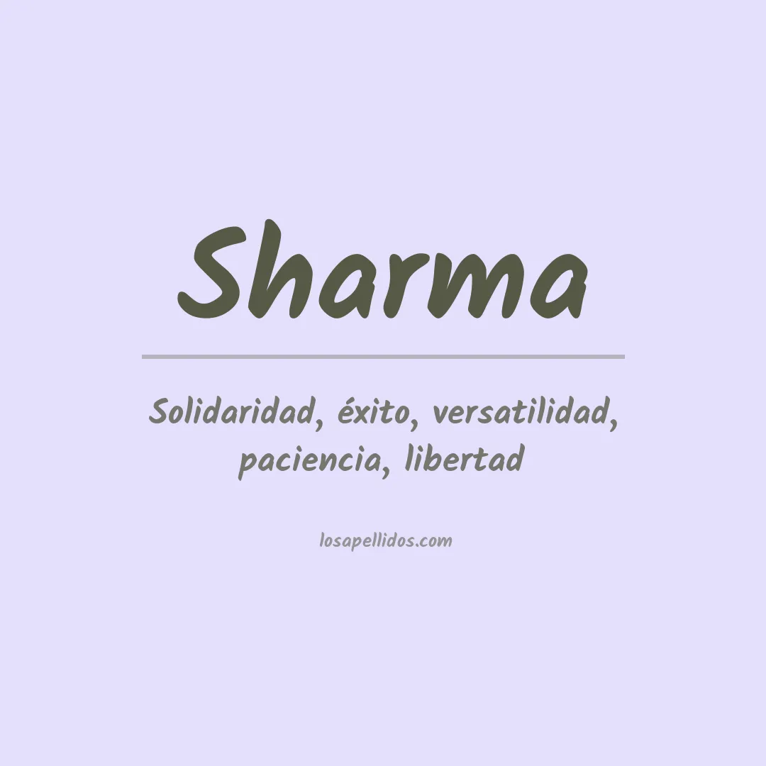 Apellido Sharma