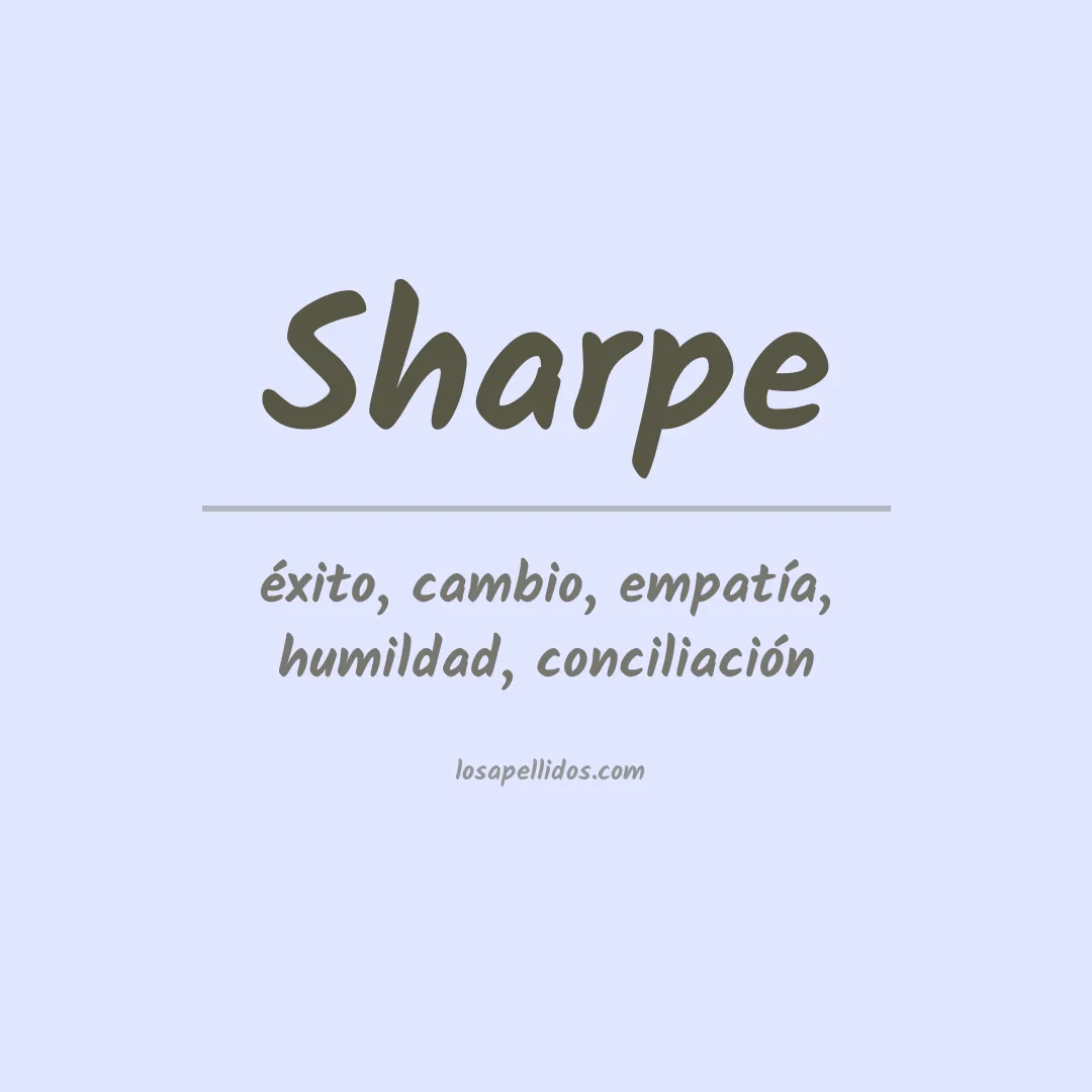 Apellido Sharpe