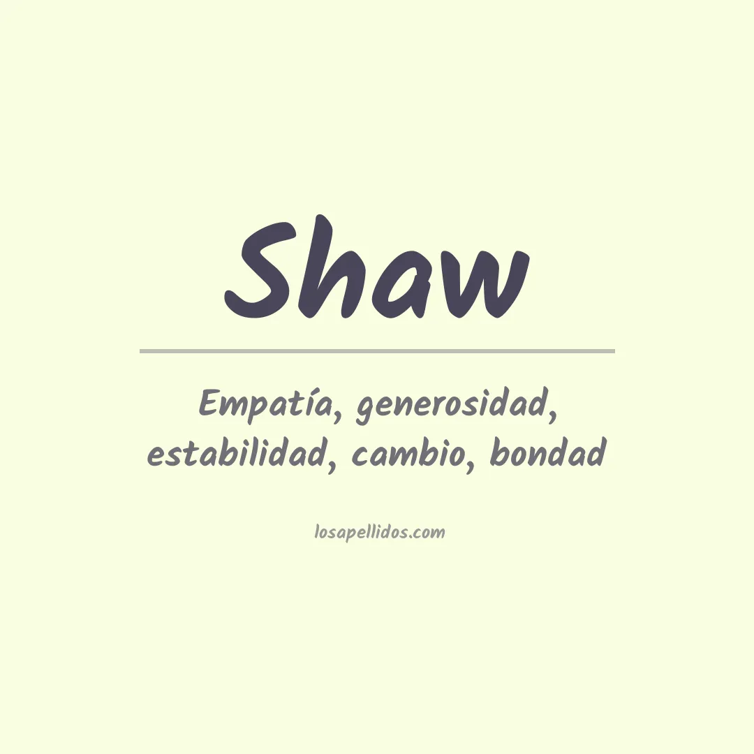Apellido Shaw