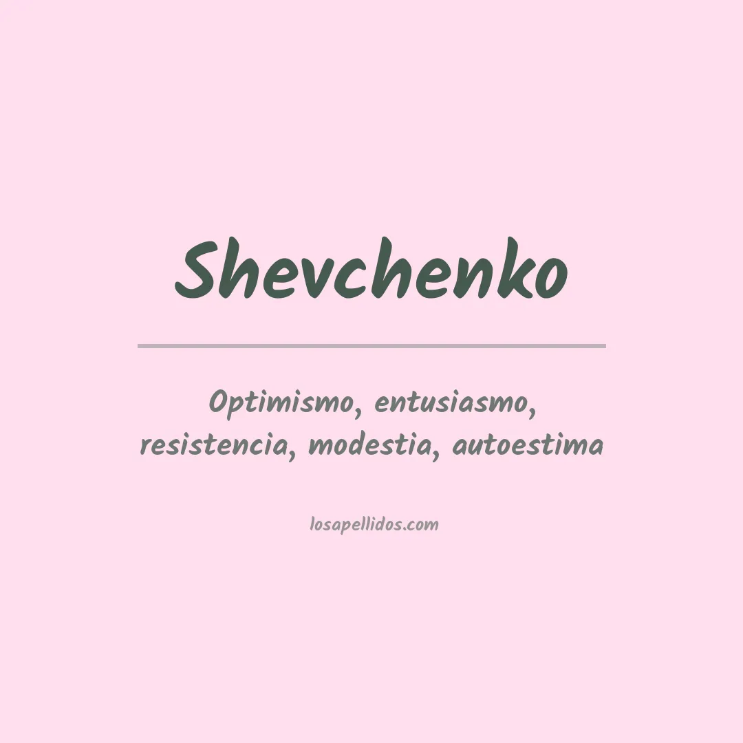 Apellido Shevchenko