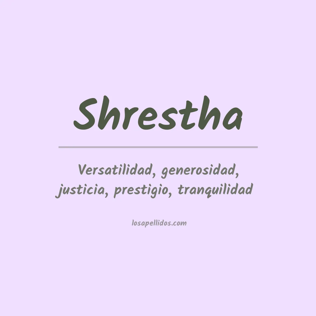 Apellido Shrestha