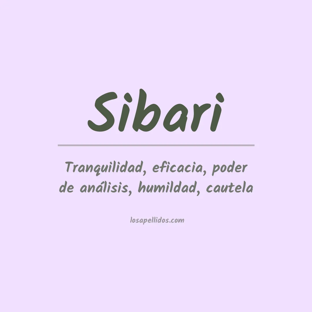 Apellido Sibari
