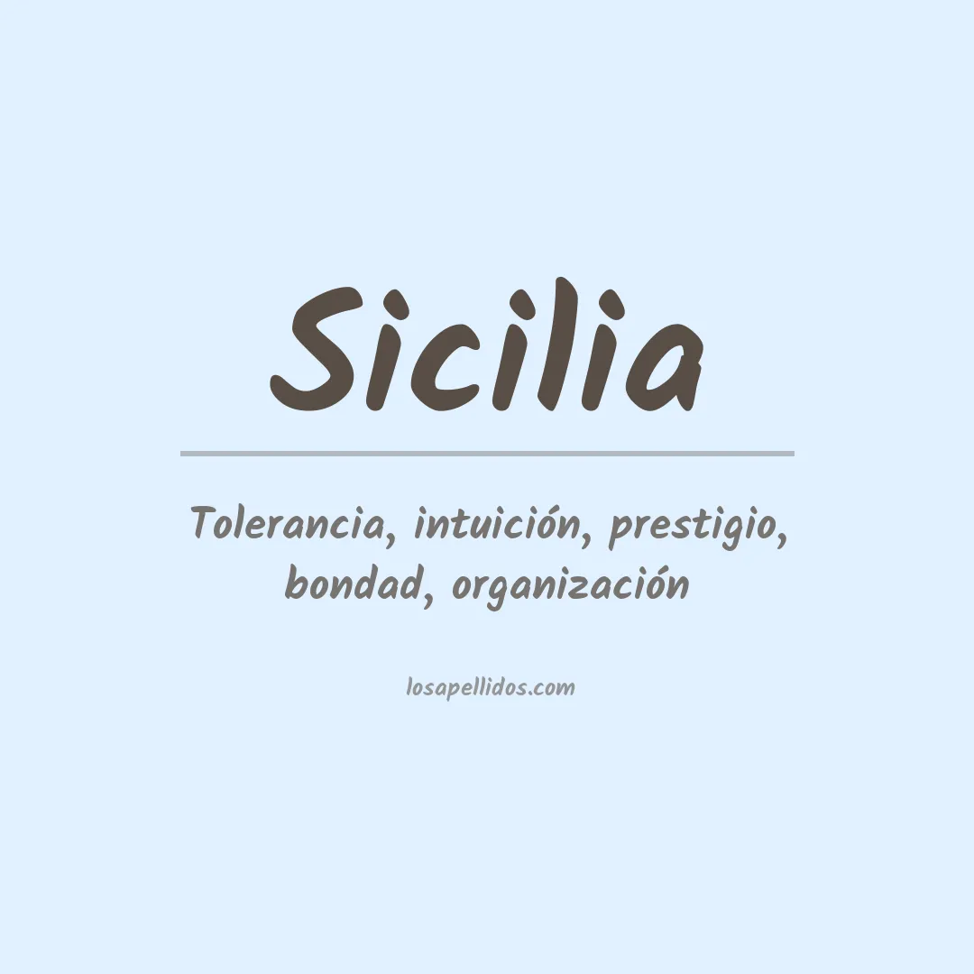 Significado del Apellido Sicilia