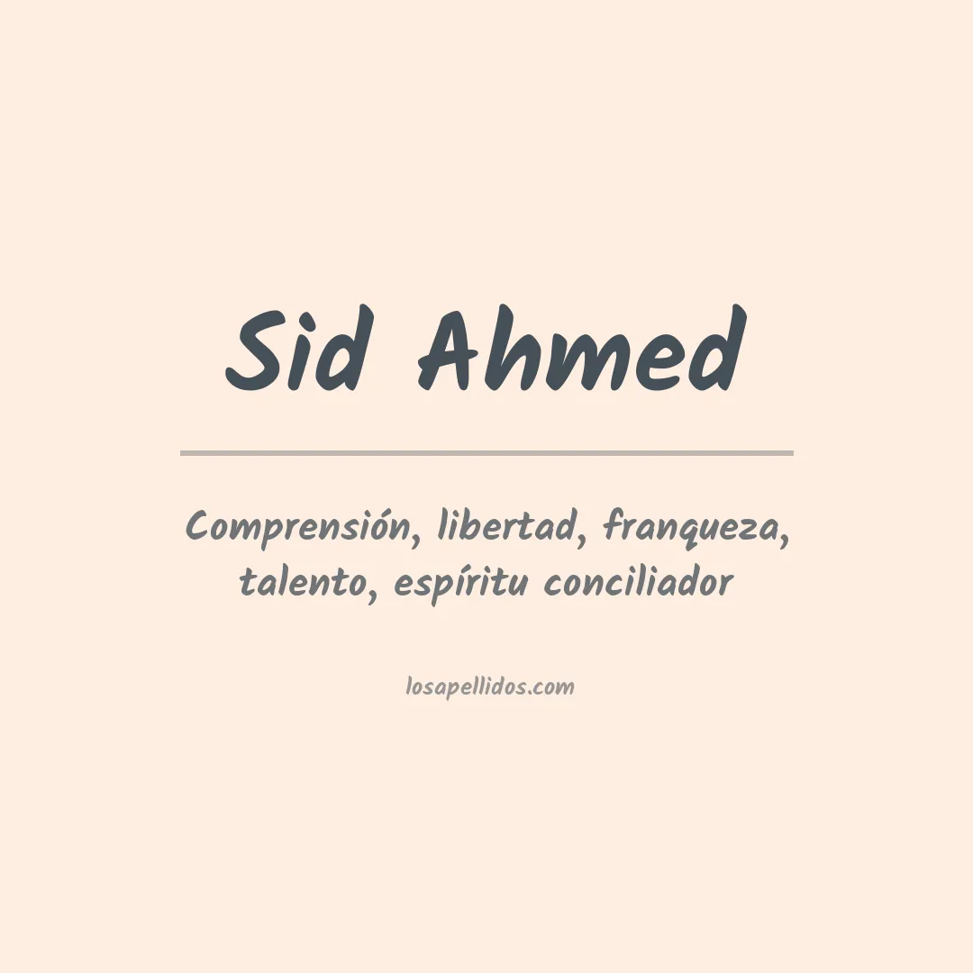 Apellido Sid ahmed