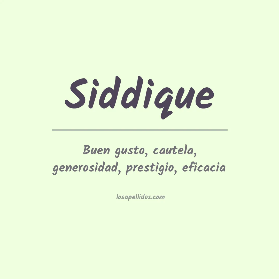 Apellido Siddique