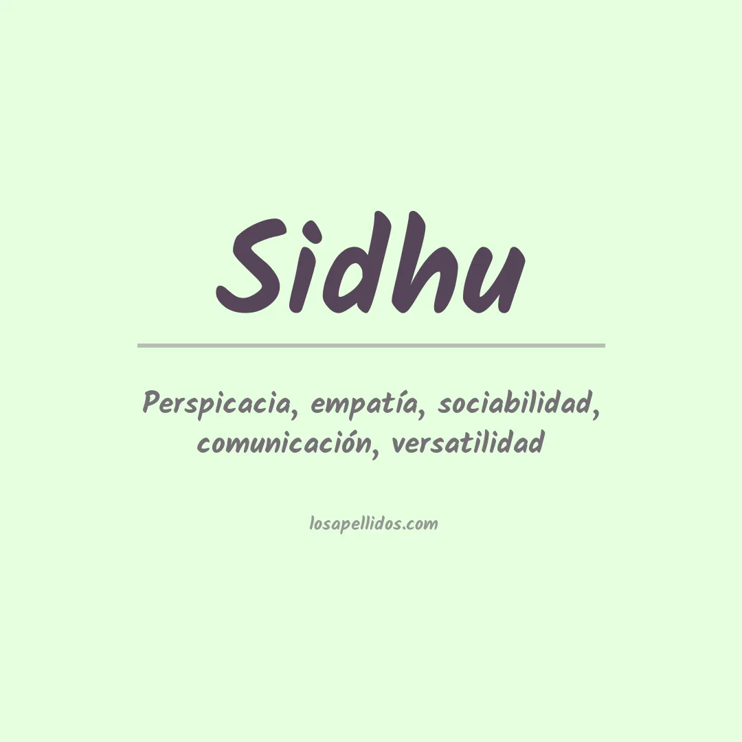 Apellido Sidhu