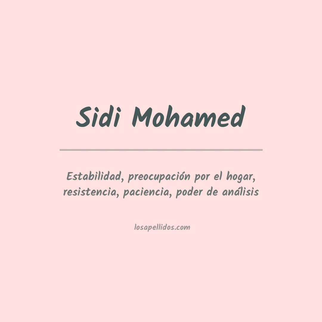Apellido Sidi mohamed