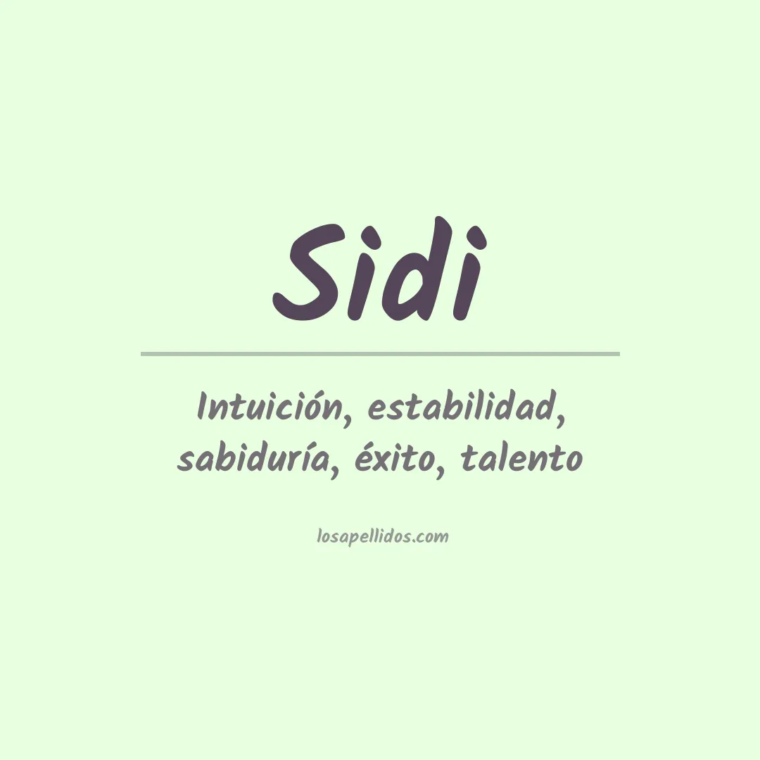 Apellido Sidi