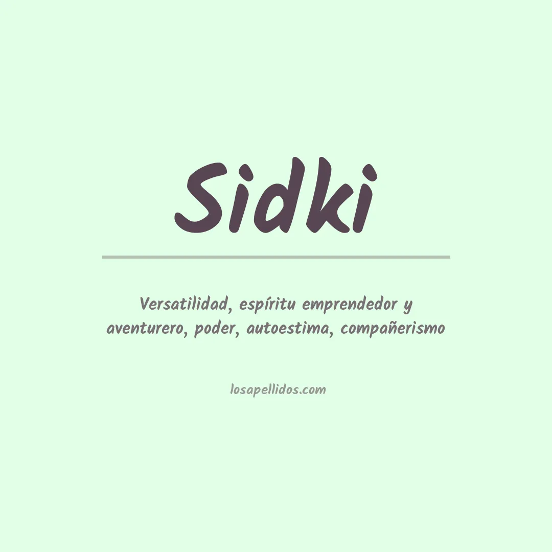 Apellido Sidki