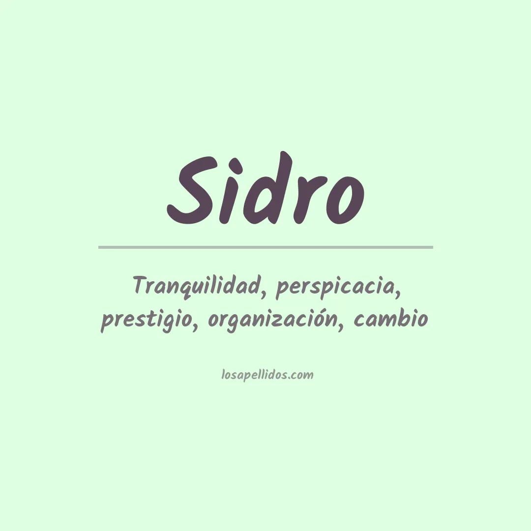 Apellido Sidro