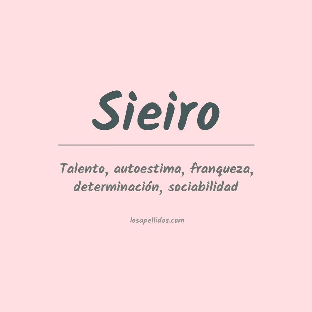 Apellido Sieiro