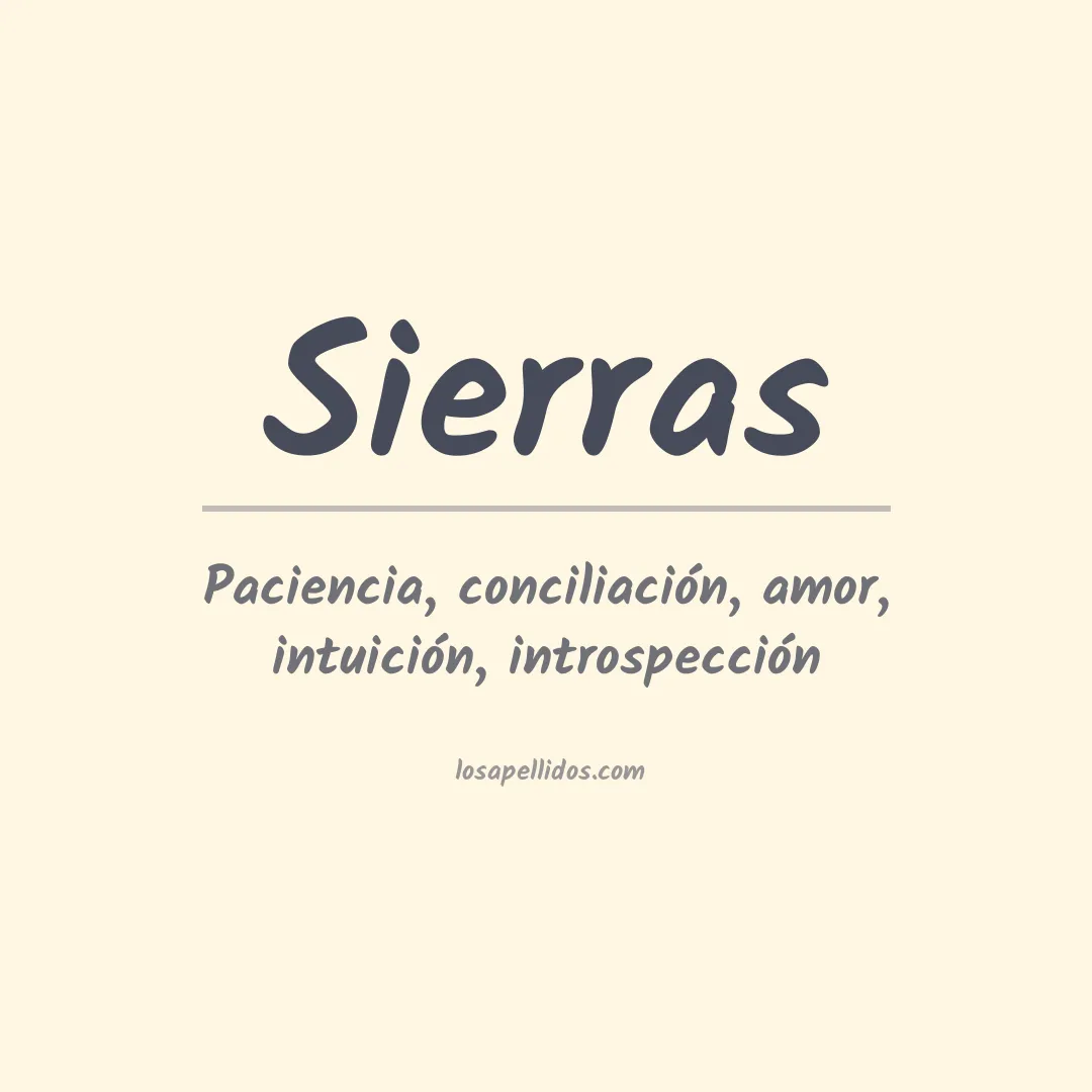 Significado del Apellido Sierras