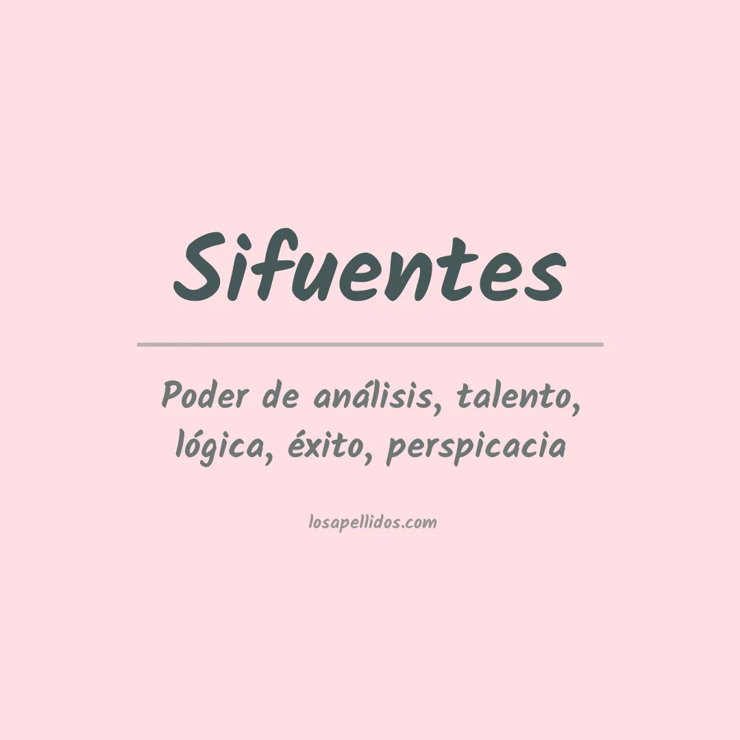 Apellido Sifuentes